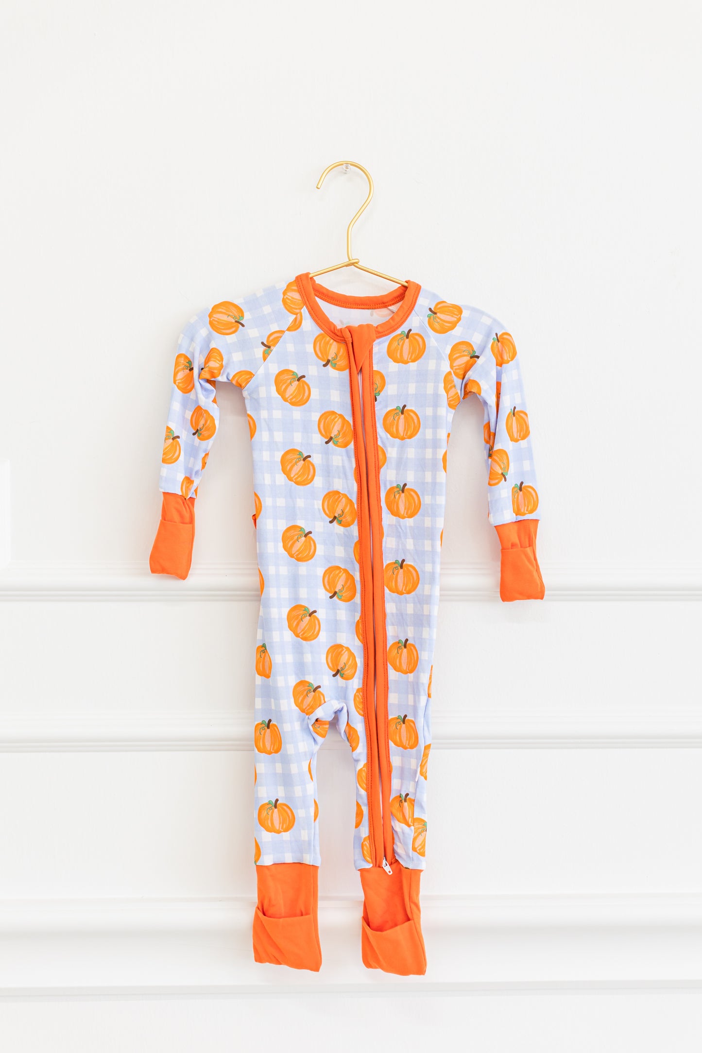 Blue Plaid Pumpkin Zippy