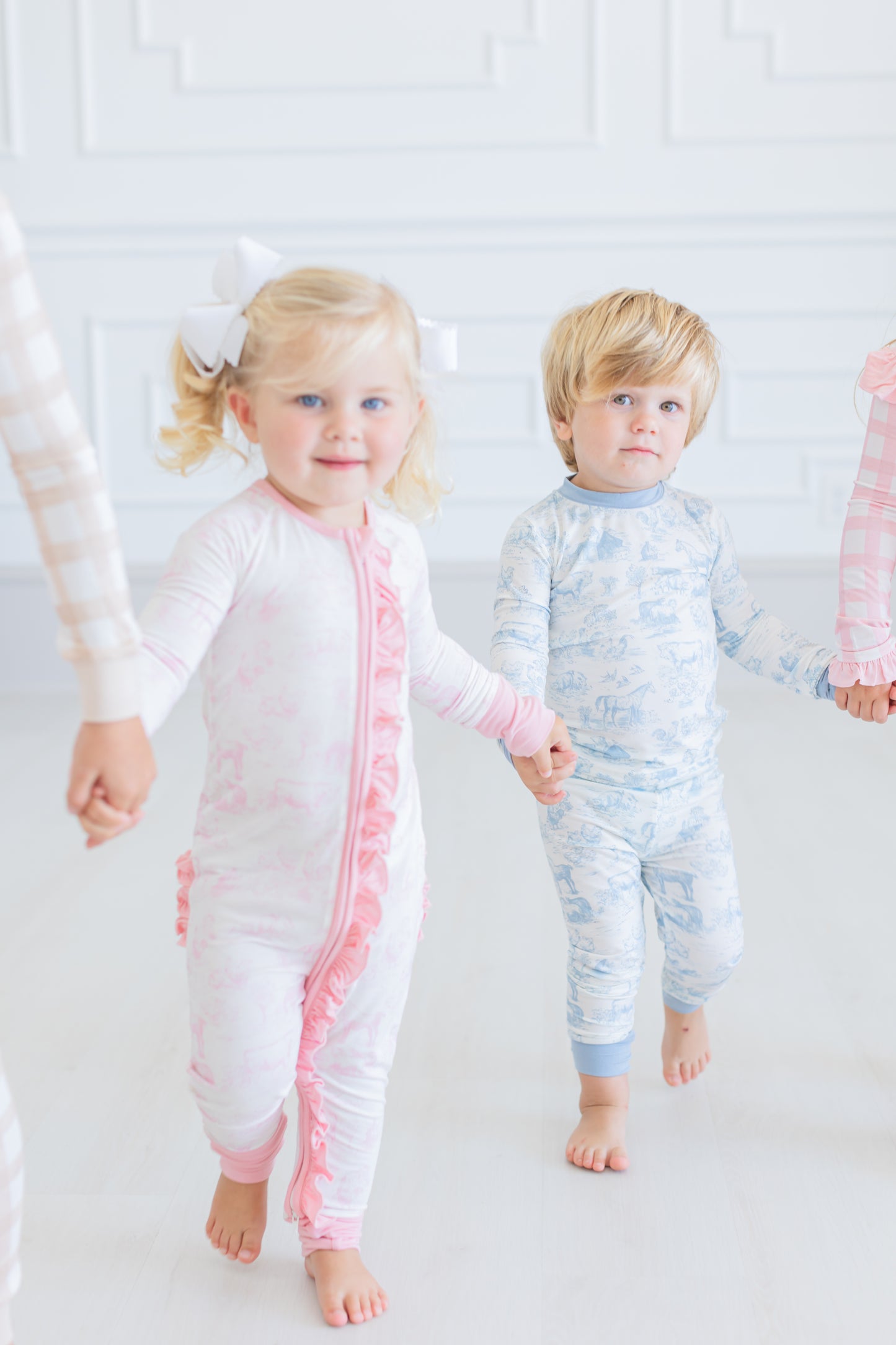 Blush Barnyard Toile Zippy