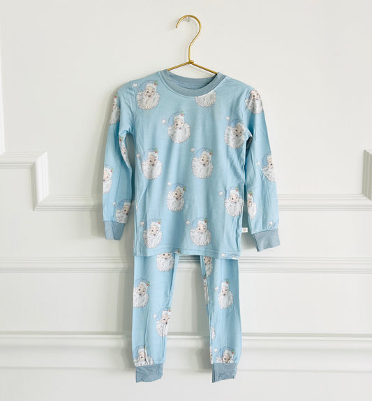 Blue Vintage Santa Two-Piece