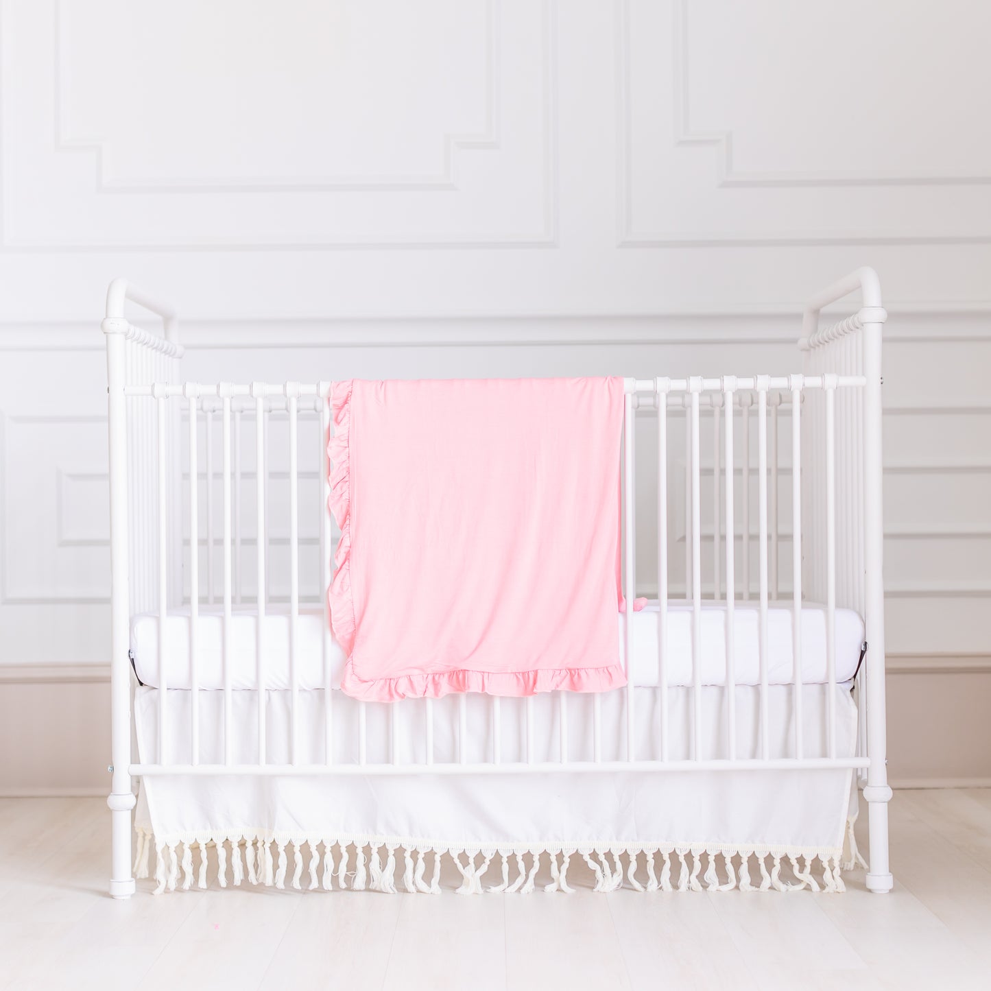 Blush Barnyard Toile Blanket