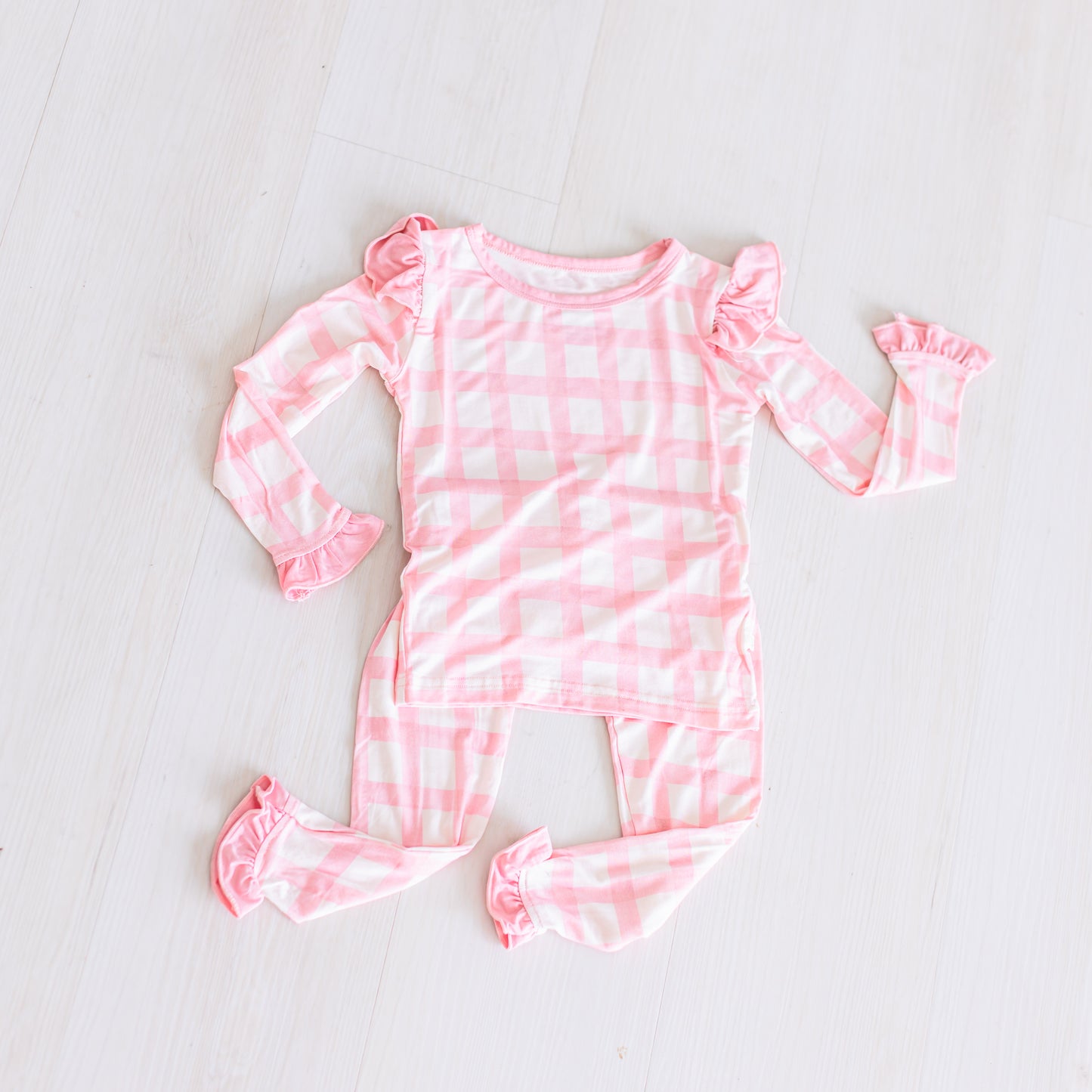 Blush Gingham Two-Piece Set