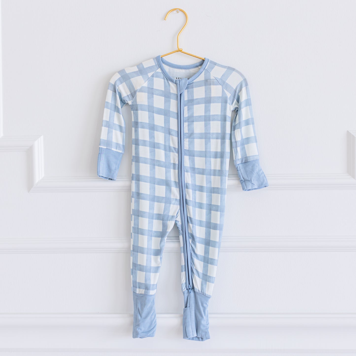 Dusty Blue Gingham Zippy
