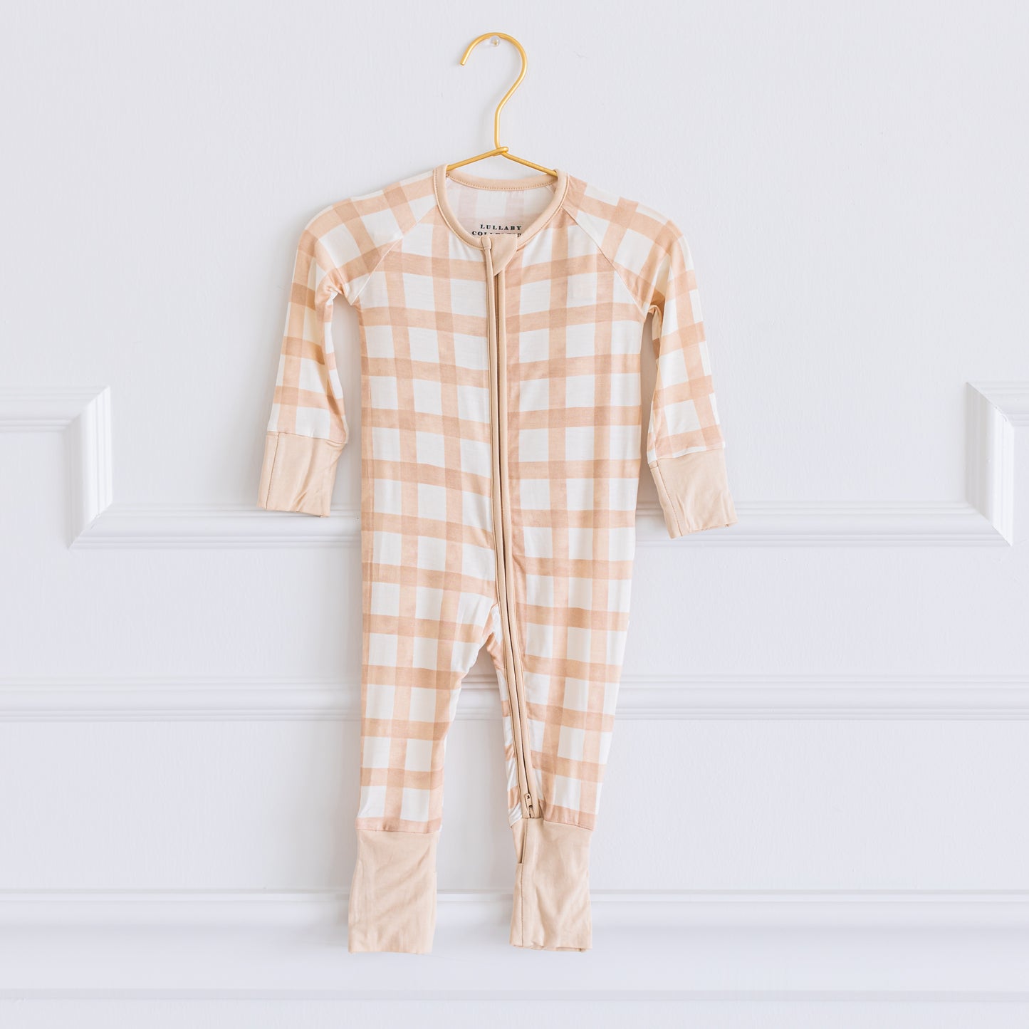 Tan Gingham Zippy