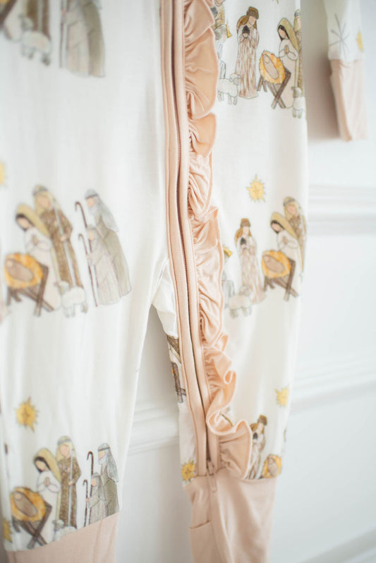 Nativity Ruffle Zippy