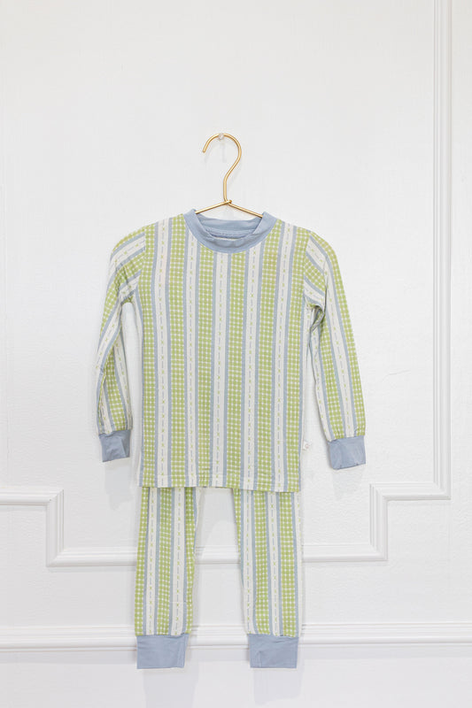Green Stripe Two Piece Set