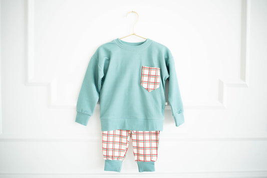 Christmas Plaid Jogger Set