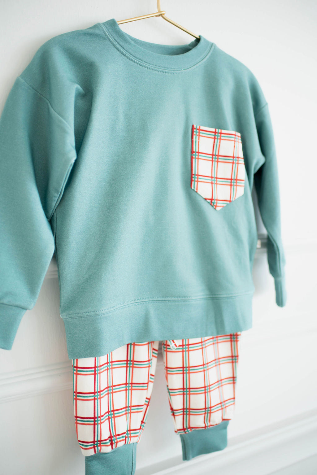 Christmas Plaid Jogger Set