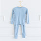 Solid Dusty Blue Two-Piece Pajamas