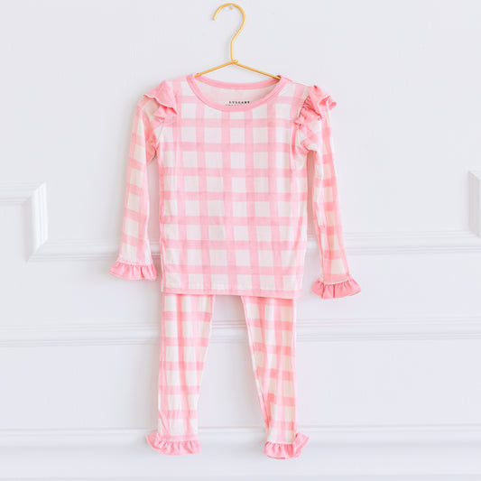 Blush Gingham Two-Piece Set