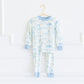 Dusty Blue Barnyard Toile Two-Piece Set