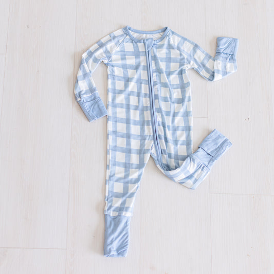 Dusty Blue Gingham Zippy